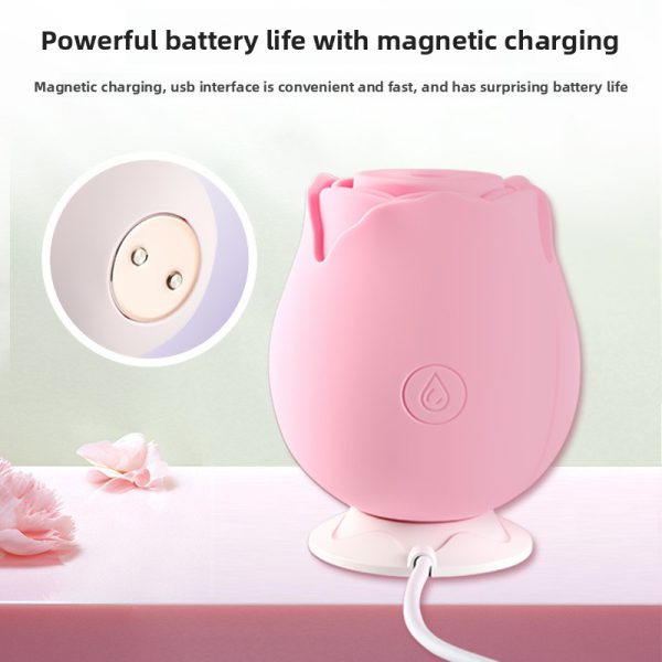 Pink Rose G-Spot Sucker Vibrator – Soft Elegance