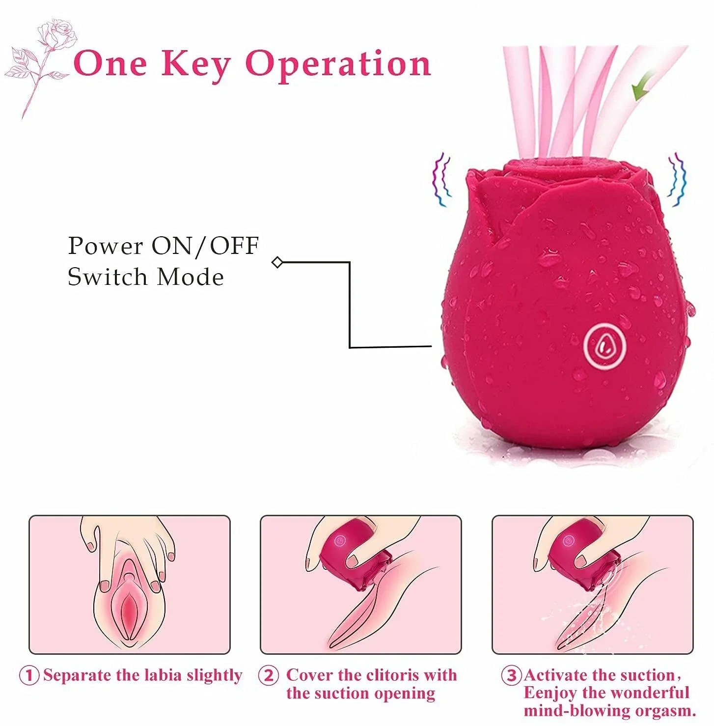 Red Rose G-Spot Sucking Vibrator Sex Toy for Maximum Pleasure